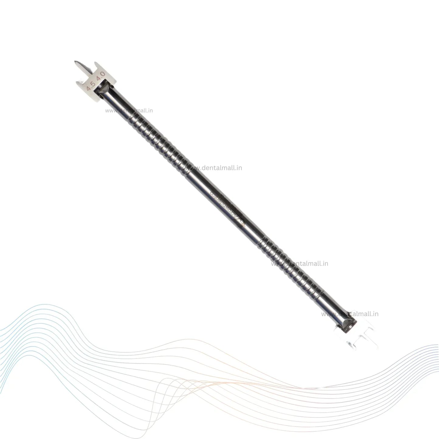 Metal heating element on a white background