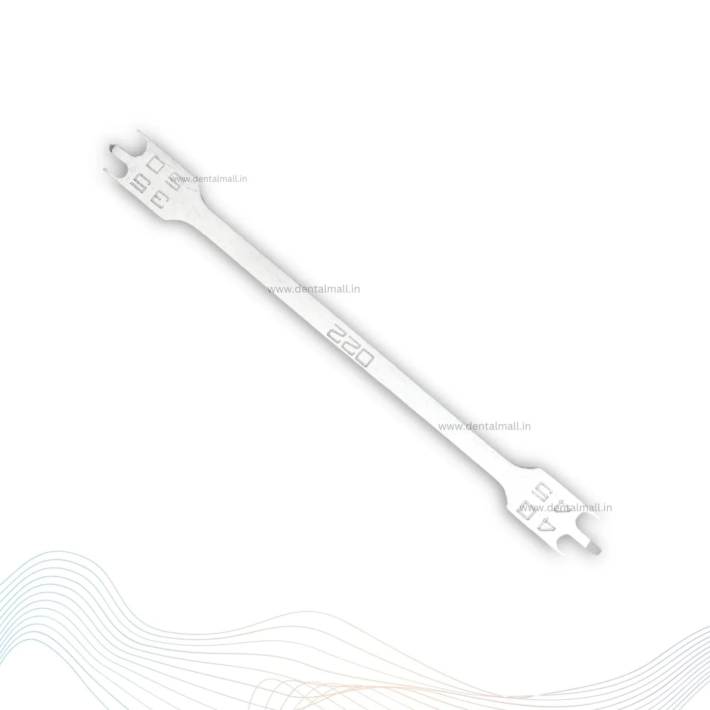 Metal wrench on a white background