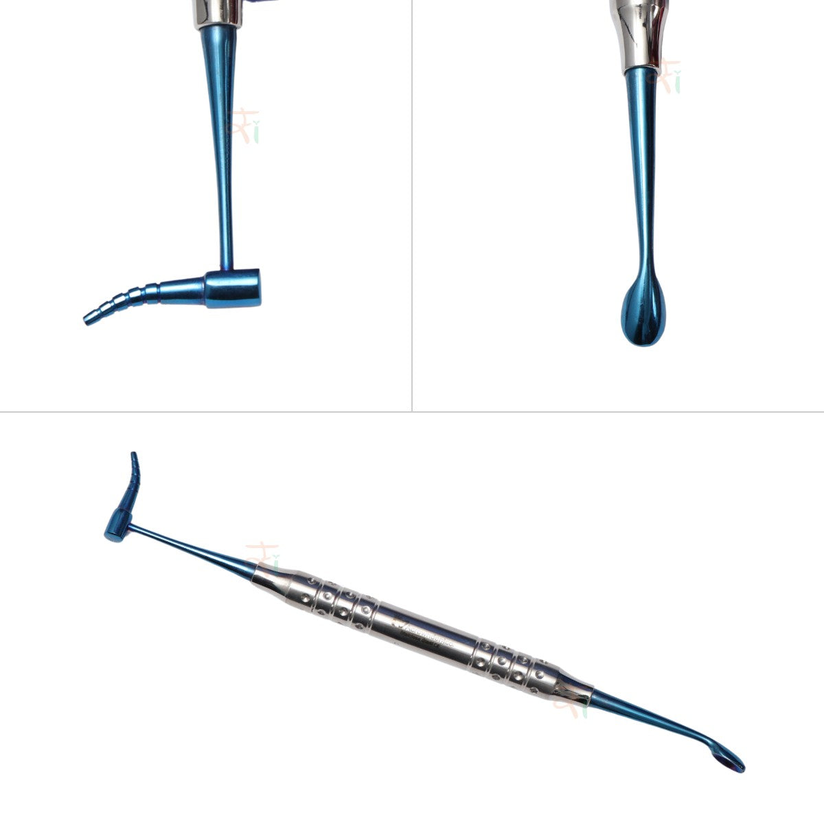 Bone Scoop Euwe with Tapered Bone Packer– Blue DLC Coated, Hollow Handle 10mm #BSEUWEP