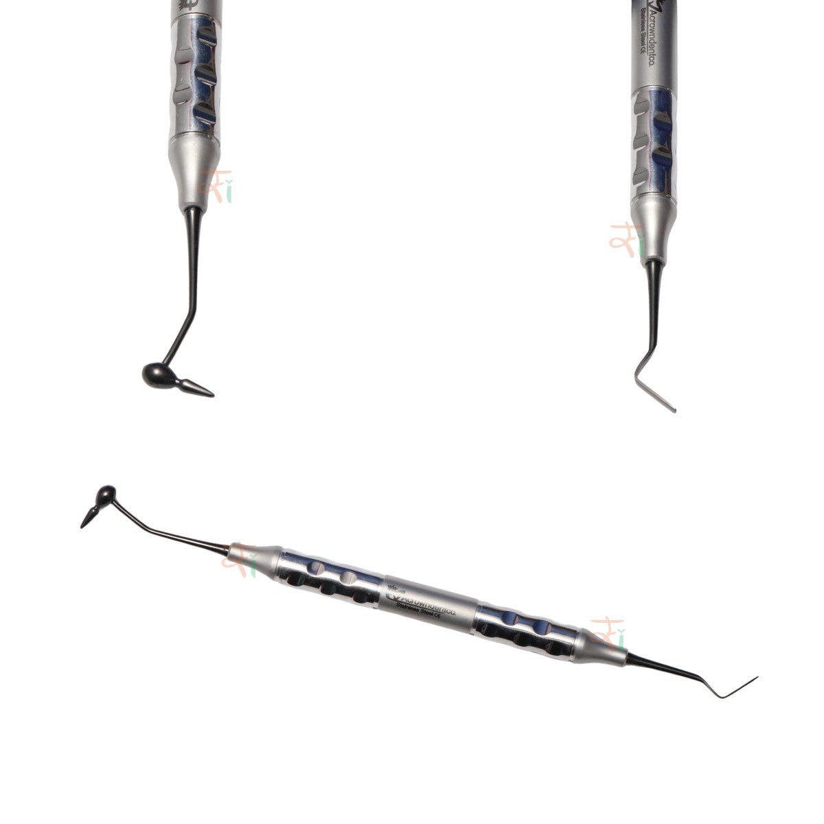 Composite Filling Instrument Set – Black DLC Coated (Anatomical Hollow Handle) | Set of 6 Pcs #CFIBDLCK6AH