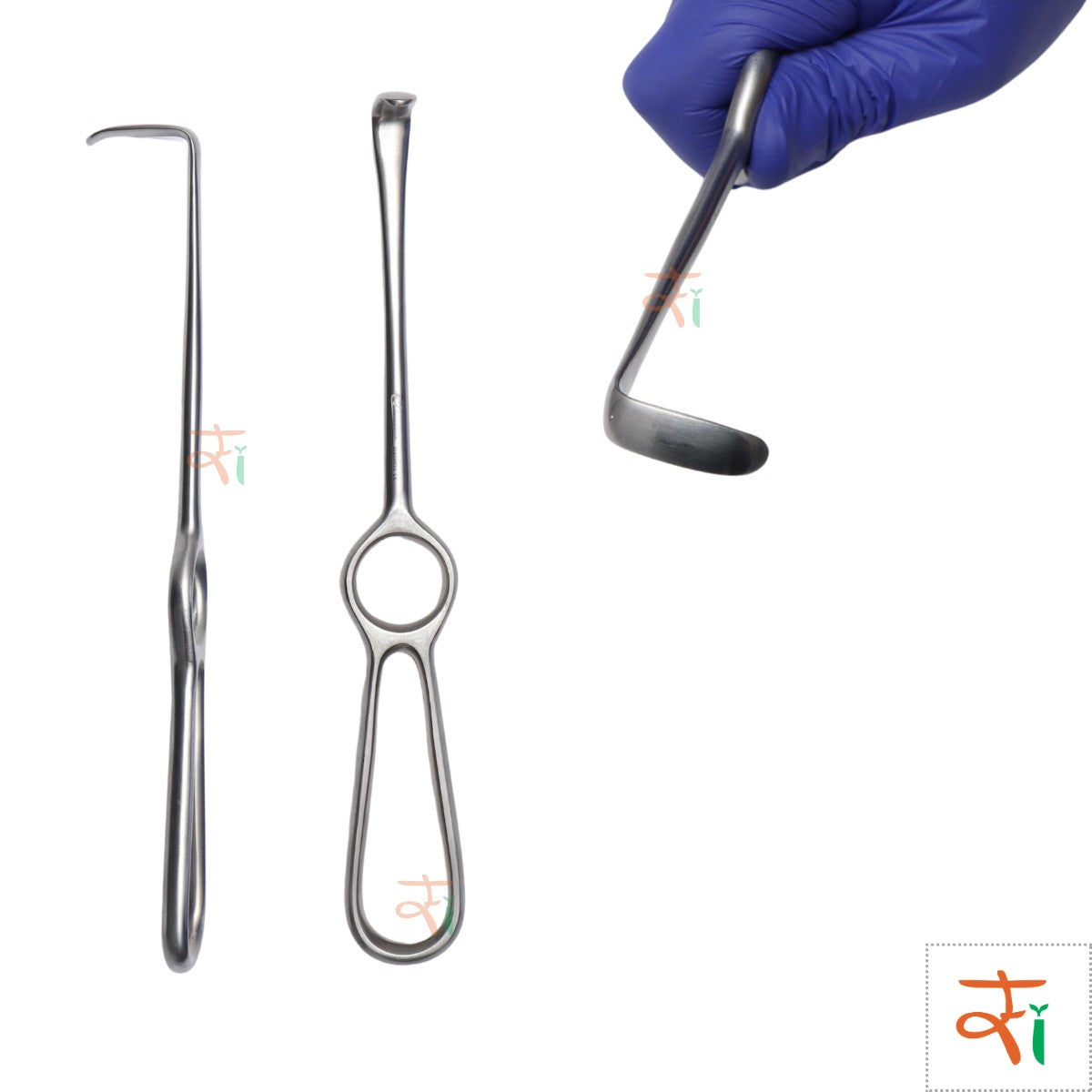 Langenbeck Cheek Retractors – Stainless Steel, Hollow Handle 215mm #LBCRS1 (Small-Narrow) #LBCRL2 (Large-Broad)