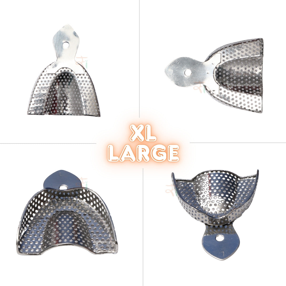 Impression Tray Dentulous Perforated Rim-Lock (Retention-Rim) Kit – Set of 8 Pcs #ITDPRLK8S