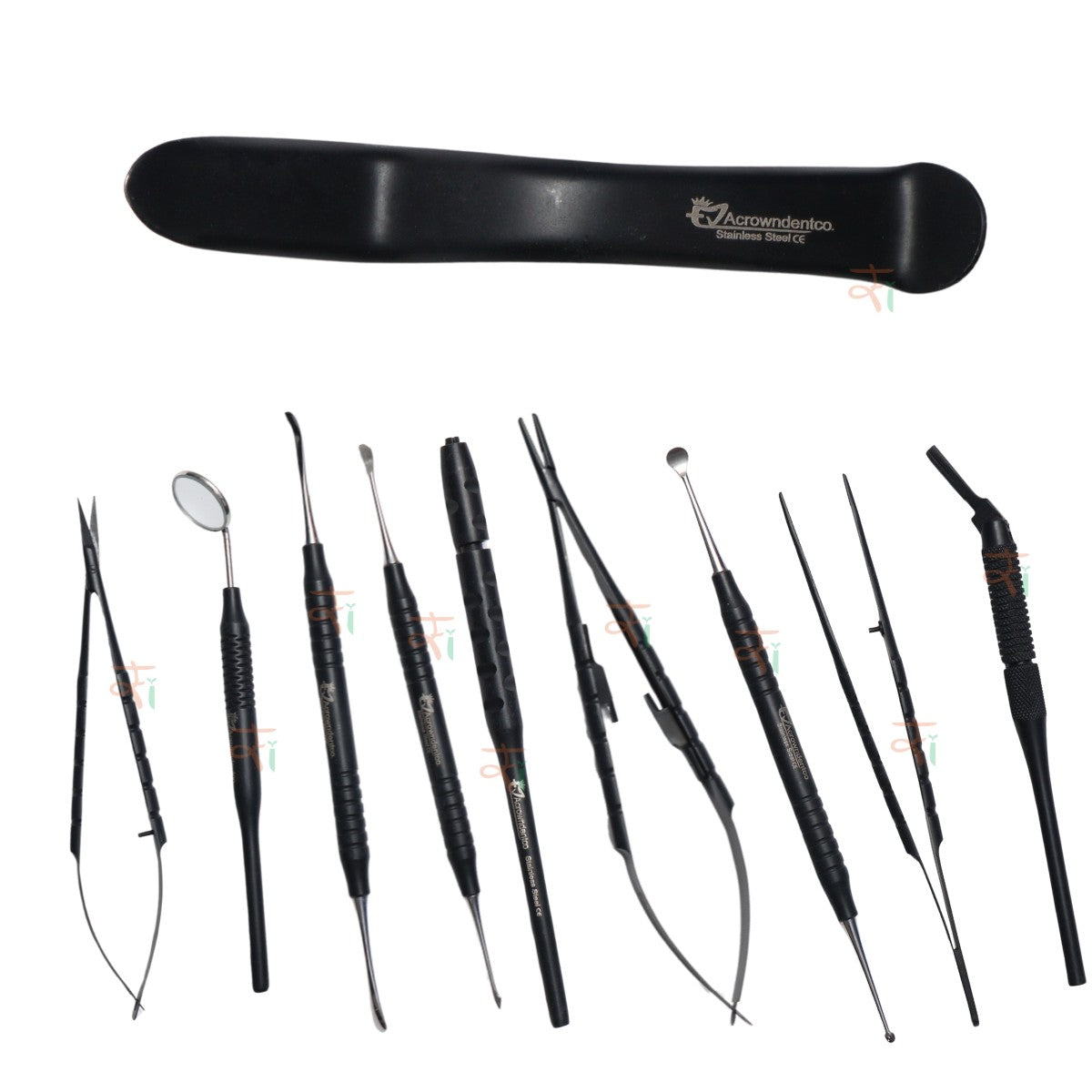 Micro Surgery Instruments Set of 10 Pcs – Black DLC Coated with Sterilization Cassette #MSIBDLCK10