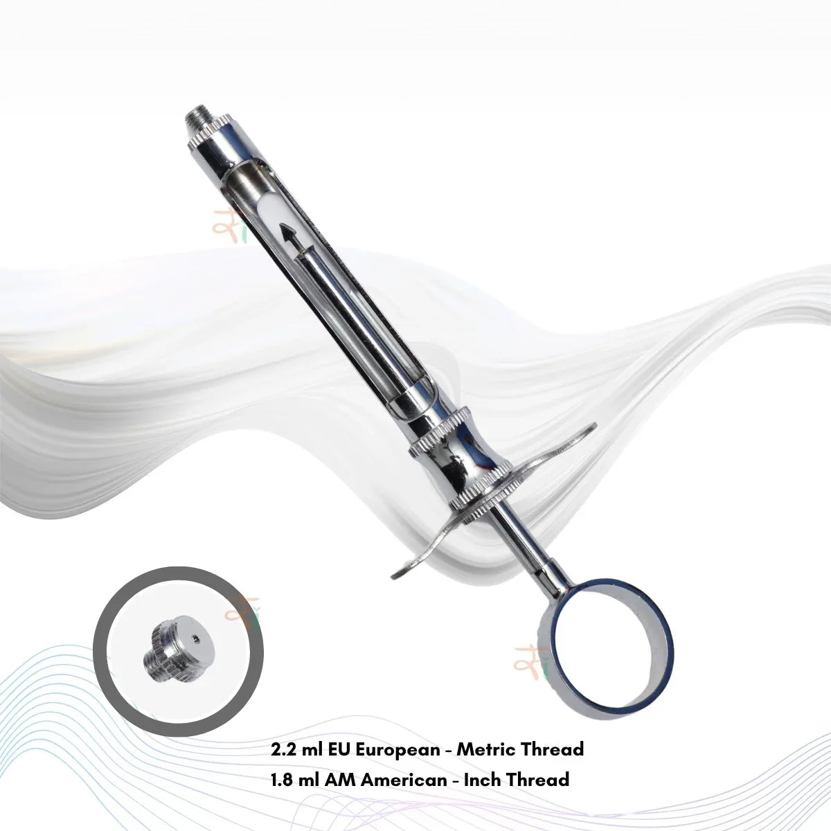 Self-Aspirating Syringe with Additional Tip (1.8 ml &amp; 2.2 ml) Model: #DCSA2