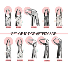 Extraction Tooth Forceps Kit - Standard-English Pattern Dull Finish Surface
