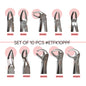 Extraction Tooth Forceps Kit - Premium Gold DLC Finish Surface SI-Ergonomical Holes Handle OR SI-Anatomical Cuts Handle
