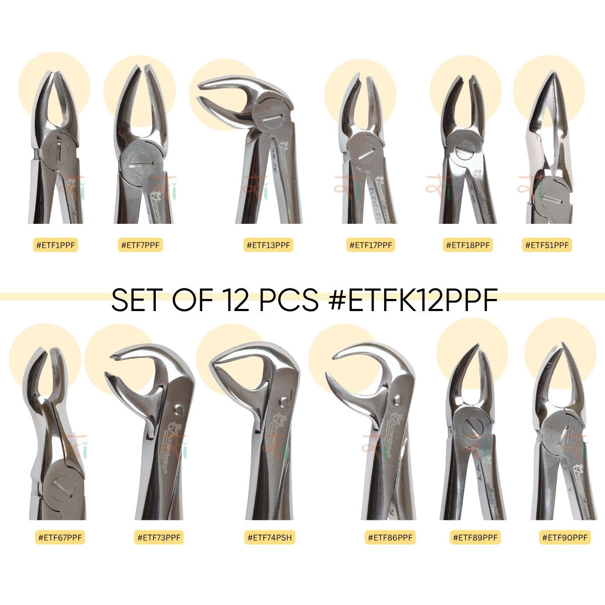 Extraction Tooth Forceps Kit - Premium SI-Stain Polish Finish Surface SI-Ergonomical Holes Handle OR SI-Anatomical Cuts Handle