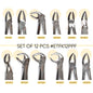 Extraction Tooth Forceps Kit - Premium SI-Stain Polish Finish Surface SI-Ergonomical Holes Handle OR SI-Anatomical Cuts Handle