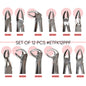 Extraction Tooth Forceps Kit - Premium Gold DLC Finish Surface SI-Ergonomical Holes Handle OR SI-Anatomical Cuts Handle