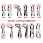 Extraction Tooth Forceps Kit - Standard-English Pattern Dull Finish Surface