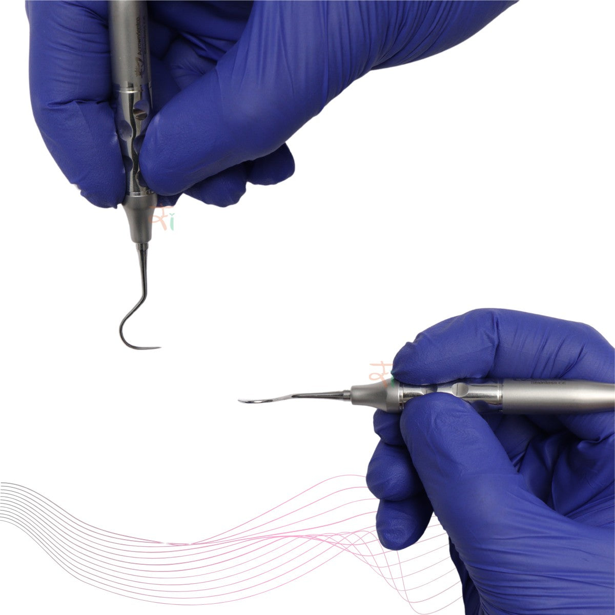 Explorer Extra-Fine (Straight Probe) Single-End – STAIN Handle (Knurled Classic), SI-ANATOMICAL/SI-DALILA Handle