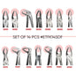 Extraction Tooth Forceps Kit - Standard-English Pattern Dull Finish Surface