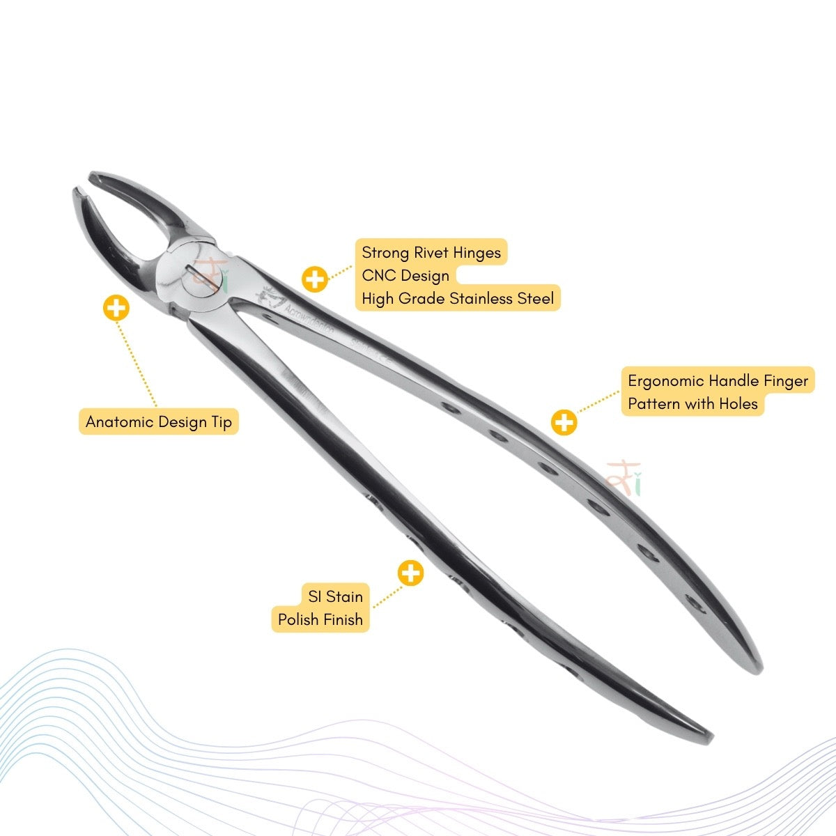 Extraction Tooth Forceps Kit - Premium SI-Stain Polish Finish Surface SI-Ergonomical Holes Handle OR SI-Anatomical Cuts Handle