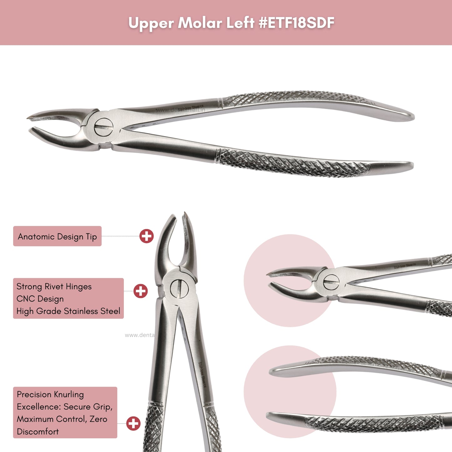 Extraction Tooth Forceps Kit Standard Dull Finish, Set of 14 Pcs #ETFK14SDF