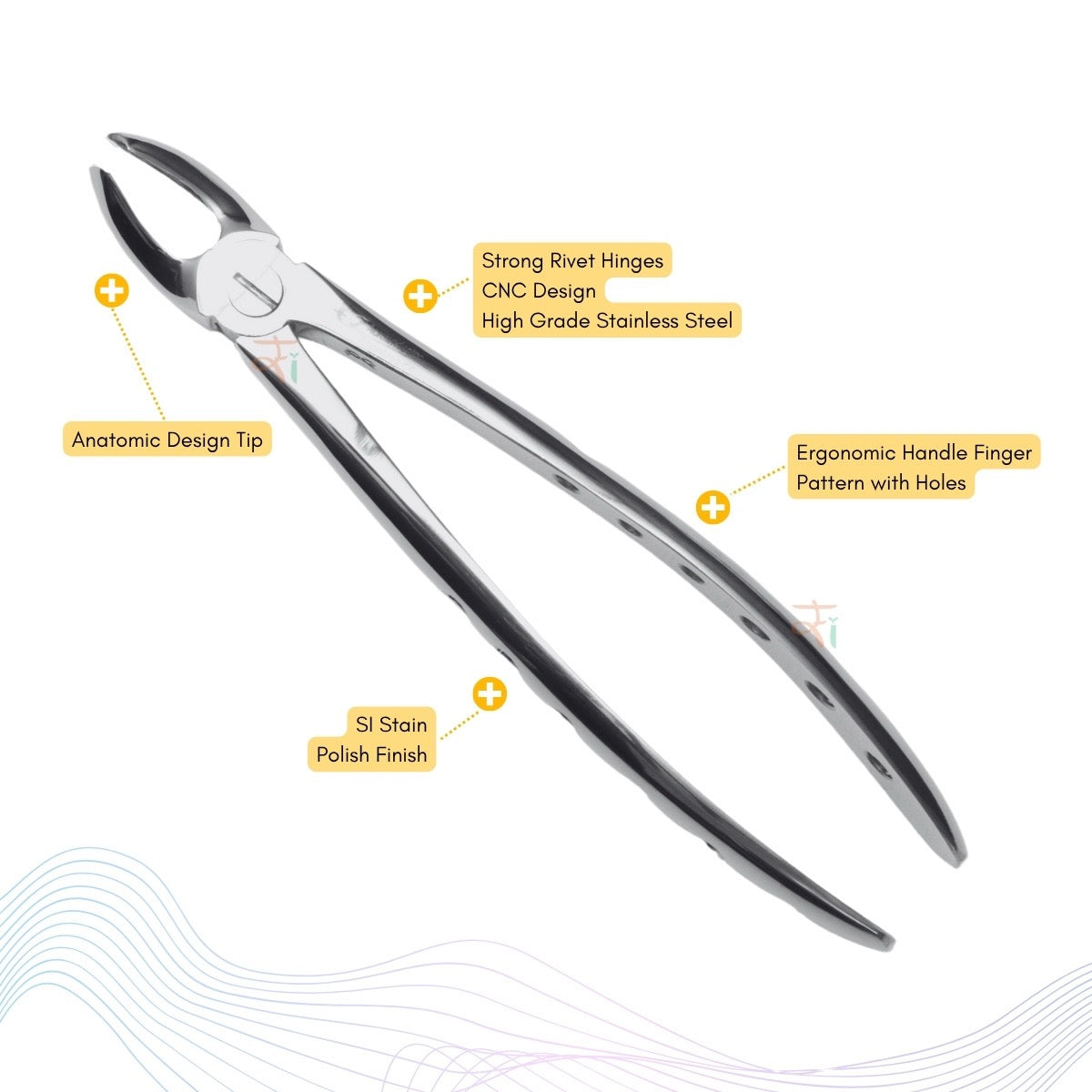 Extraction Tooth Forceps Kit - Premium SI-Stain Polish Finish Surface SI-Ergonomical Holes Handle OR SI-Anatomical Cuts Handle