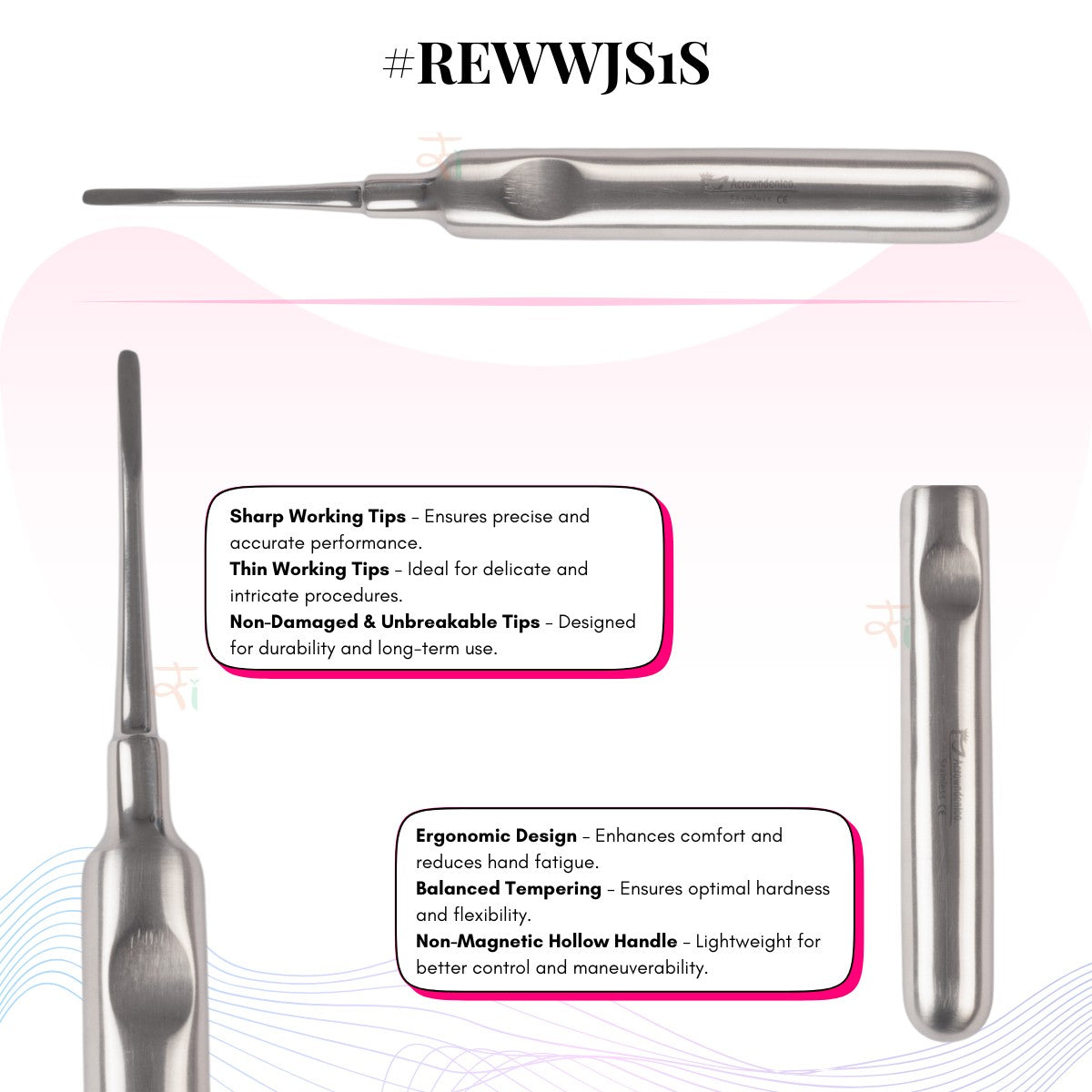Warwick James Elevators – Premium Set of 3 (Non-Magnetic Hollow Handle) #REWWJK3P