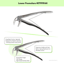 Extraction Tooth Forceps Pedo Kit Premium Quality Anatomic Handle Finger Pattern Set of 7 Pcs #ETFPK7PAH