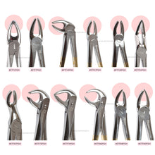 Extraction Tooth Forceps Kit Premium Quality Finger Pattern with Holes Gold TiN Coated Set of 12 Pcs #ETFK12PGH