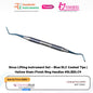 Sinus Lifting Instrument Set – 6 Pcs Blue DLC Coated Tips | Hollow Stain-Finish Ring Handles #SLIBDLCK6