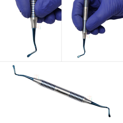 Sinus Lifting Instrument Set – 6 Pcs Blue DLC Coated Tips | Hollow Stain-Finish Ring Handles #SLIBDLCK6