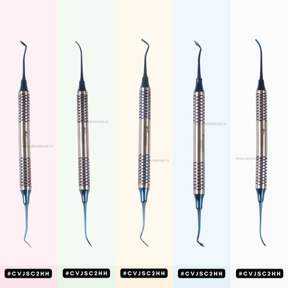 P.K. Thomas Modelling (PKT Carving) Instruments – Blue TiN Coated Premium SI-DALILA Hollow Handle Set Of 5 Pcs #PKTK5BCH