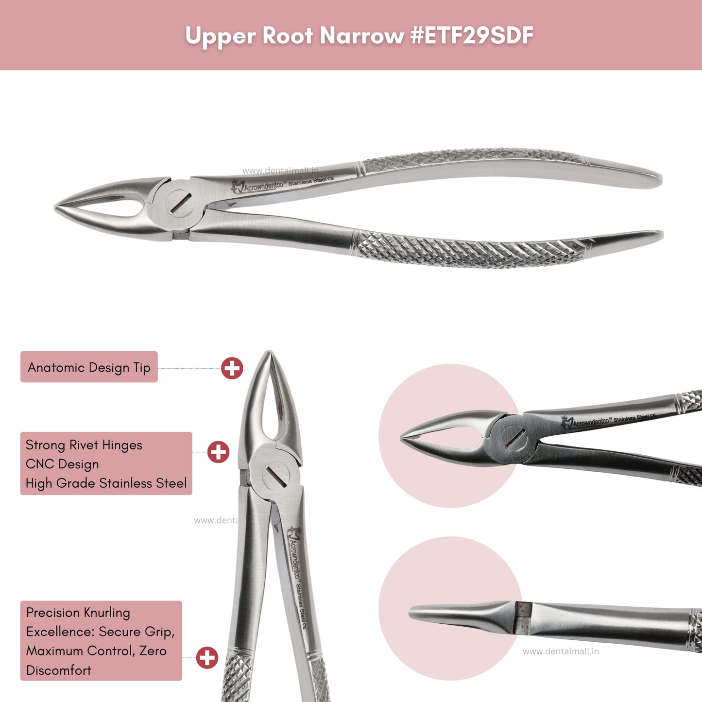 Extraction Tooth Forceps Kit Standard Dull Finish, Set of 14 Pcs #ETFK14SDF