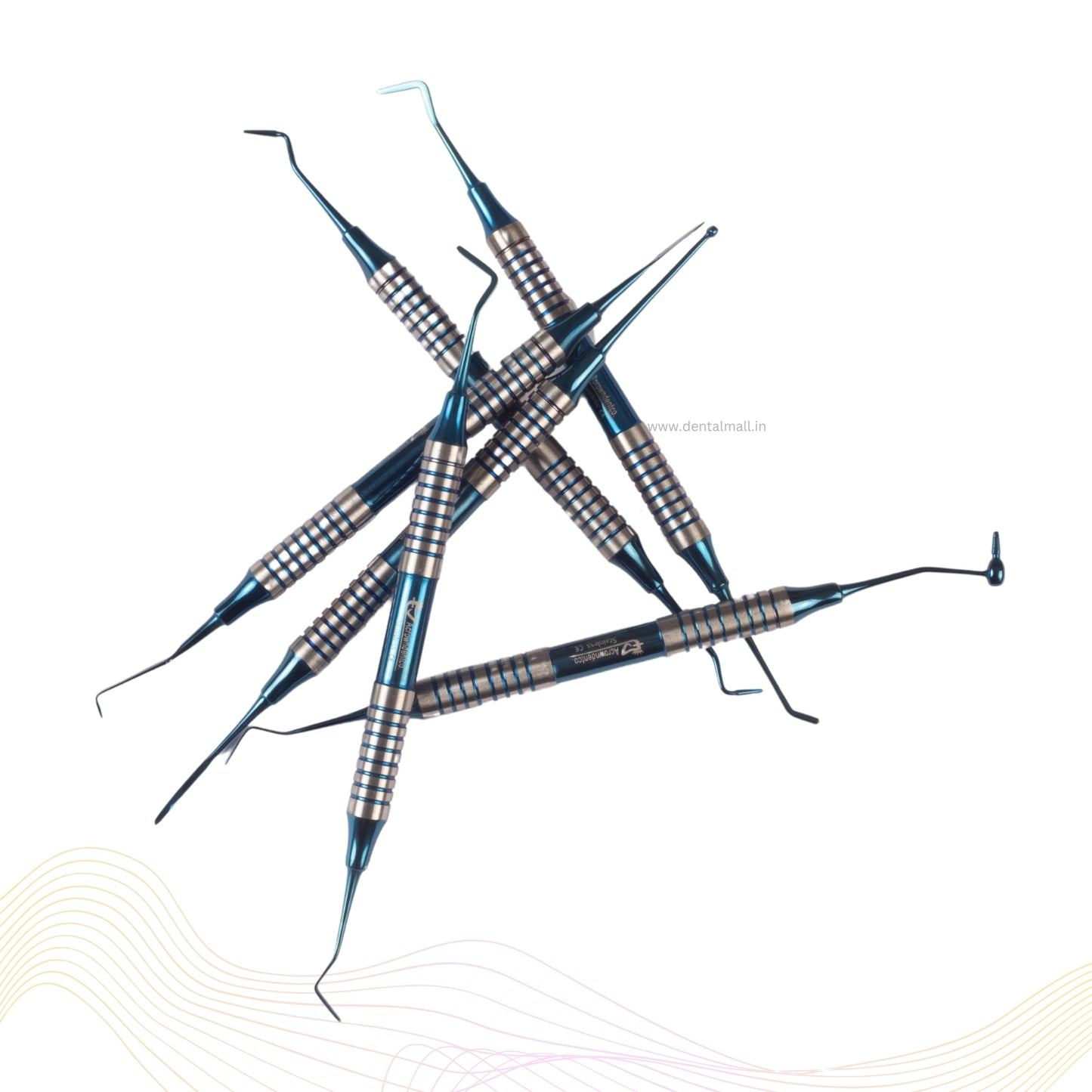 Composite Filling Instrument Blue TiN Coated Set Of 6 Pcs #CFITCBK6RH