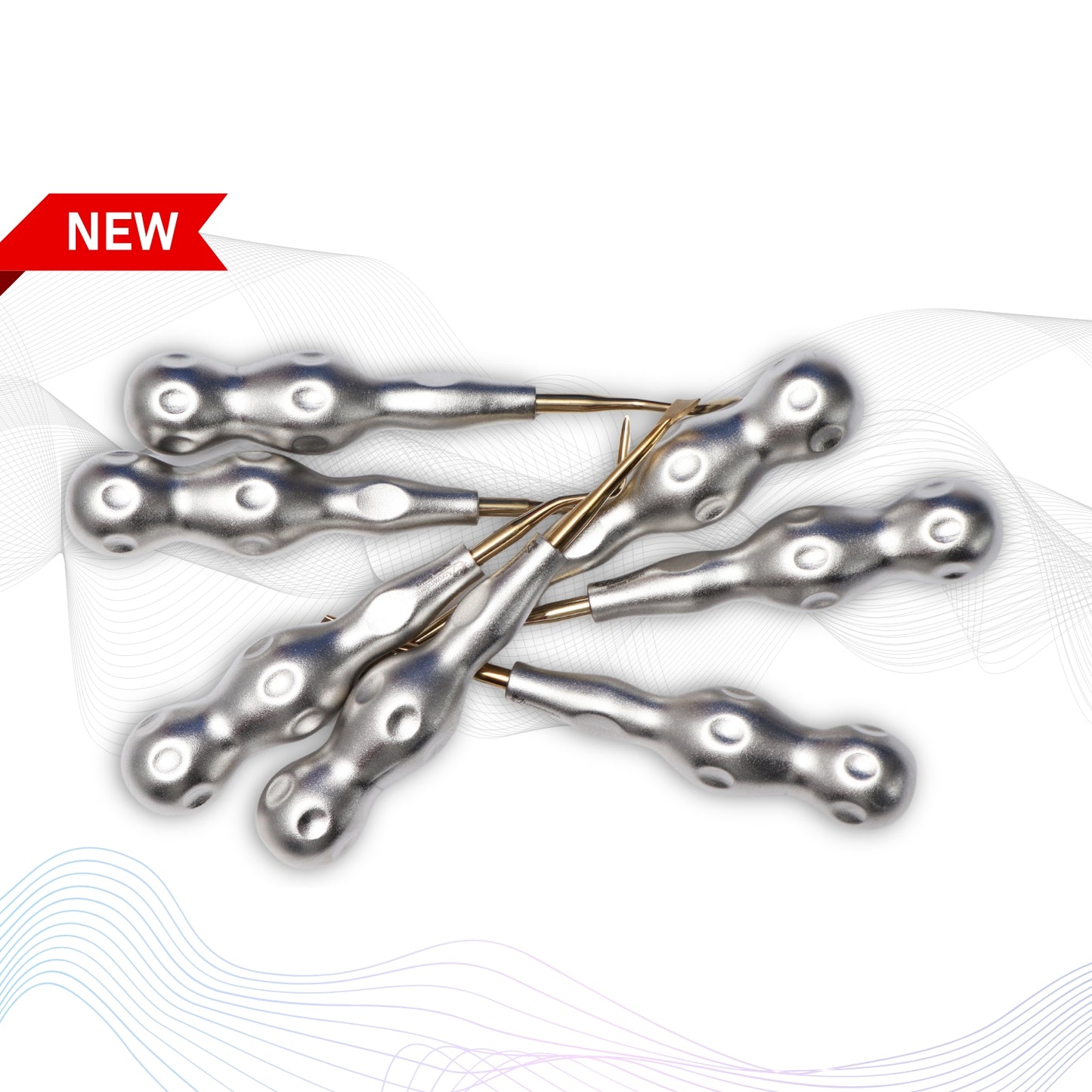 ROOT ELEVATORS PREMIUM ANATOMICAL HANDLE  SET OF 7 Pcs Anatomic SILVER DLC Handle | Gold TiN Coated Tip | CNC Non-Breakable Design Joint