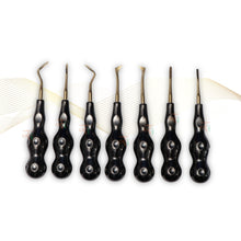 ROOT ELEVATORS PREMIUM ANATOMICAL HANDLE  SET OF 7 Pcs. #REPAHK7B3 Anatomic BLACK DLC Handle | Gold TiN Coated Tip | CNC Non-Breakable Design Joint