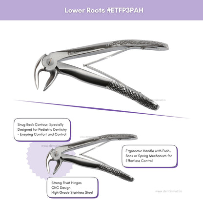 Extraction Tooth Forceps Pedo Kit Standard Set of 7 Pcs #ETFPK7SDF