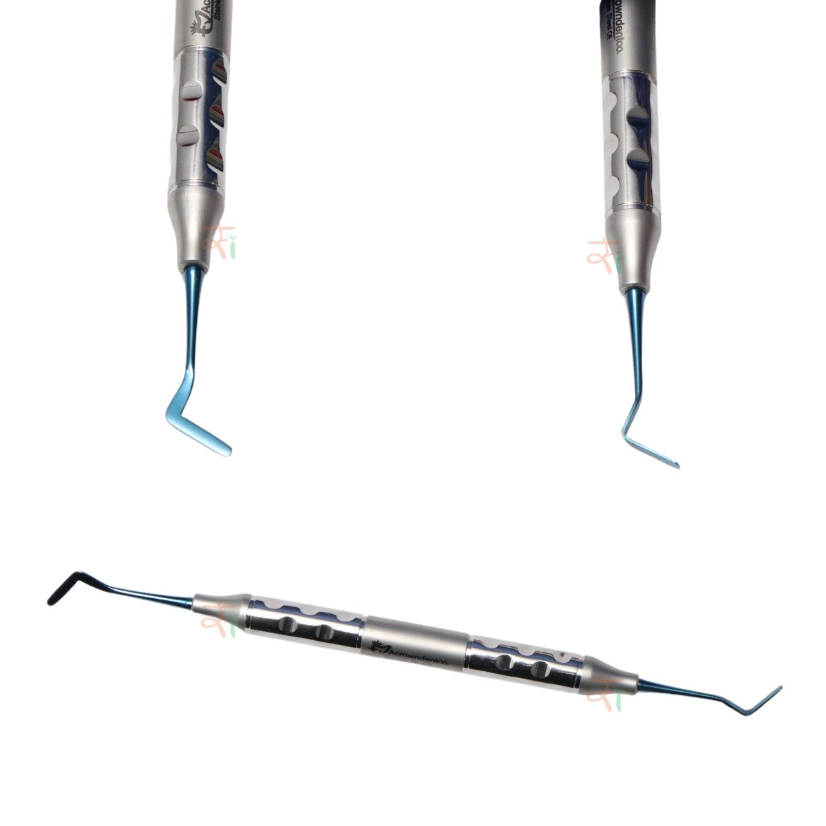 Composite Filling Instrument Set of 6 Pcs – Blue DLC Coated (Anatomical Hollow Handle) | #CFIB2DLCK6AH