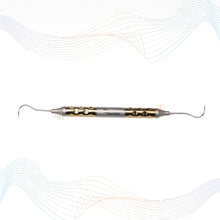 Naber’s Probe Double End Color Coded Tip Anatomic Handle Gold TiN Coated #NPAHG