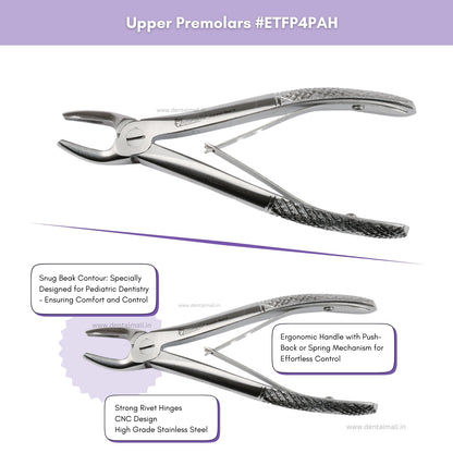 Extraction Tooth Forceps Pedo Kit Standard Set of 7 Pcs #ETFPK7SDF