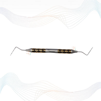 Naber’s Probe Double End Color Coded Tip Anatomic Handle Gold TiN Coated #NPAHG
