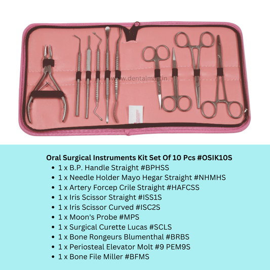 Oral Surgical Instruments Kit Set Of 10 Pcs Standard #OSIK10S