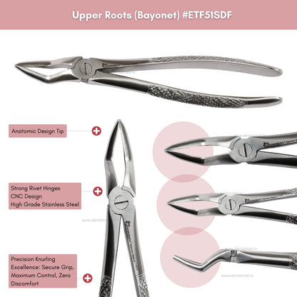 Extraction Tooth Forceps Kit Standard Dull Finish, Set of 14 Pcs #ETFK14SDF