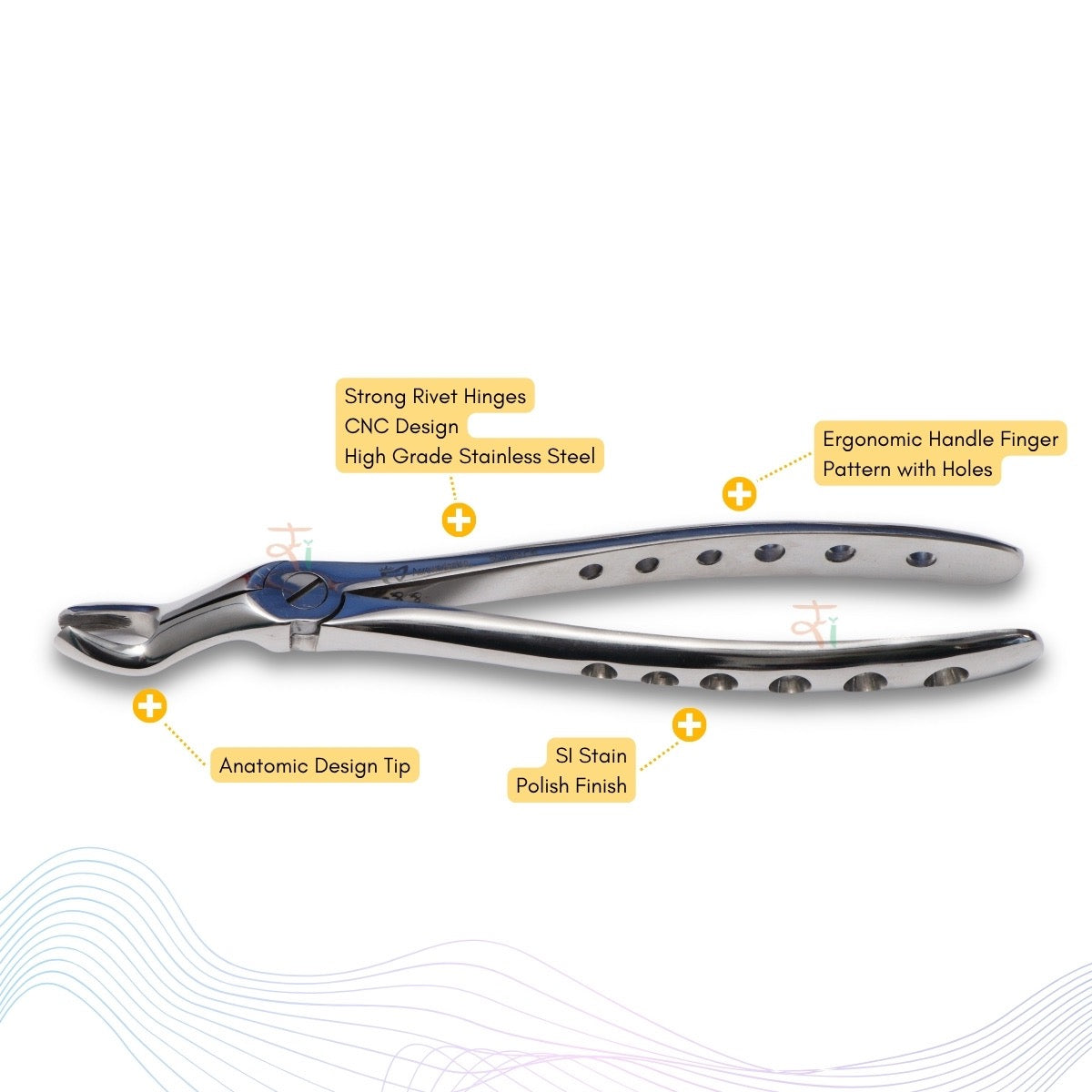 Extraction Tooth Forceps Kit - Premium SI-Stain Polish Finish Surface SI-Ergonomical Holes Handle OR SI-Anatomical Cuts Handle