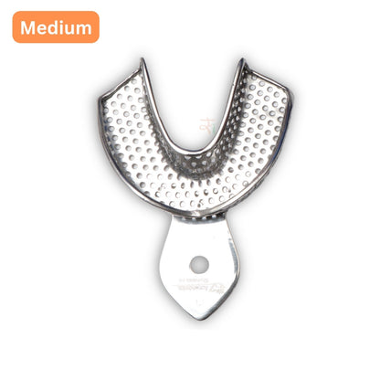 Impression Tray Dentulous Perforated Rim-Lock (Retention-Rim) Kit – Set of 8 Pcs #ITDPRLK8S