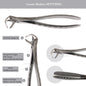 Extraction Tooth Forceps Kit - Premium Sand-Blasting DLC Finish Surface SI-Ergonomical Holes Handle OR SI-Anatomical Cuts Handle