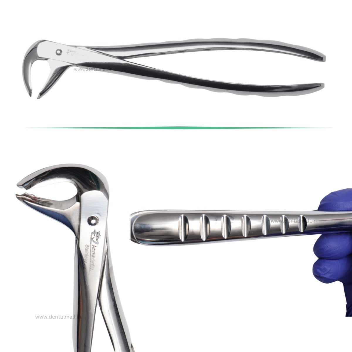 Extraction Tooth Forceps Kit - Premium SI-Stain Polish Finish Surface SI-Ergonomical Holes Handle OR SI-Anatomical Cuts Handle