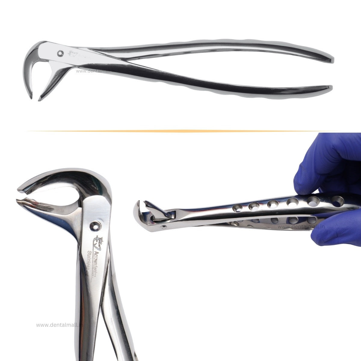 Extraction Tooth Forceps Kit - Premium SI-Stain Polish Finish Surface SI-Ergonomical Holes Handle OR SI-Anatomical Cuts Handle