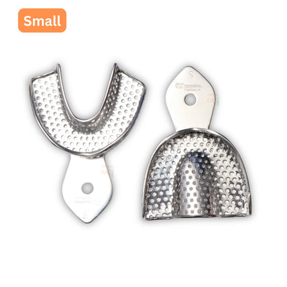 Impression Tray Dentulous Perforated Rim-Lock (Retention-Rim) Kit – Set of 8 Pcs #ITDPRLK8S