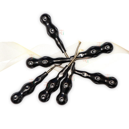 ROOT ELEVATORS PREMIUM ANATOMICAL HANDLE  SET OF 7 Pcs. #REPAHK7B3 Anatomic BLACK DLC Handle | Gold TiN Coated Tip | CNC Non-Breakable Design Joint