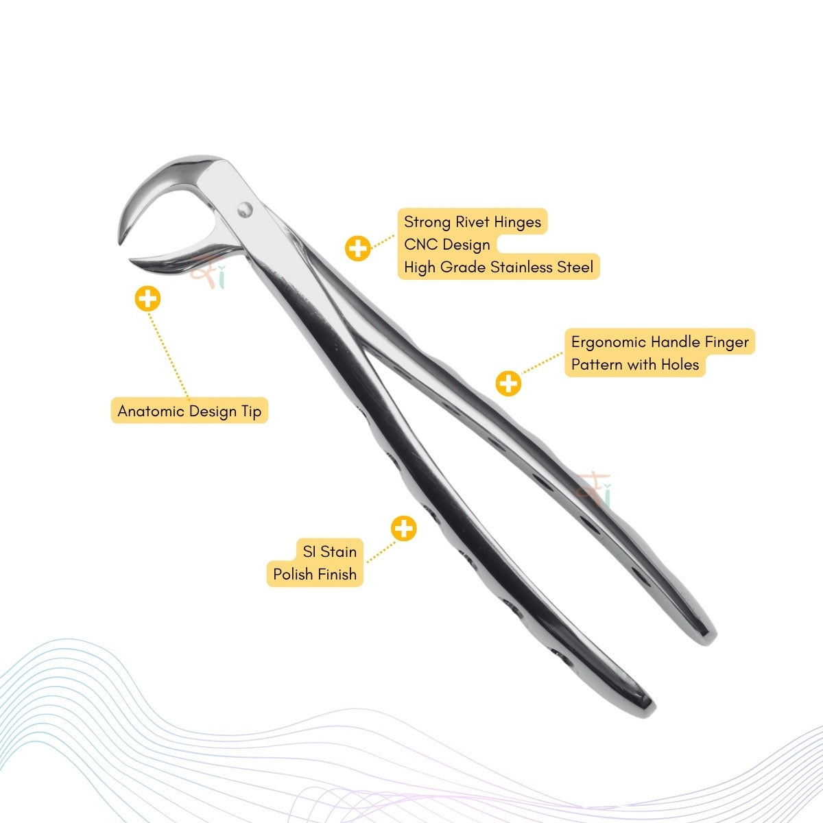 Extraction Tooth Forceps Kit - Premium SI-Stain Polish Finish Surface SI-Ergonomical Holes Handle OR SI-Anatomical Cuts Handle