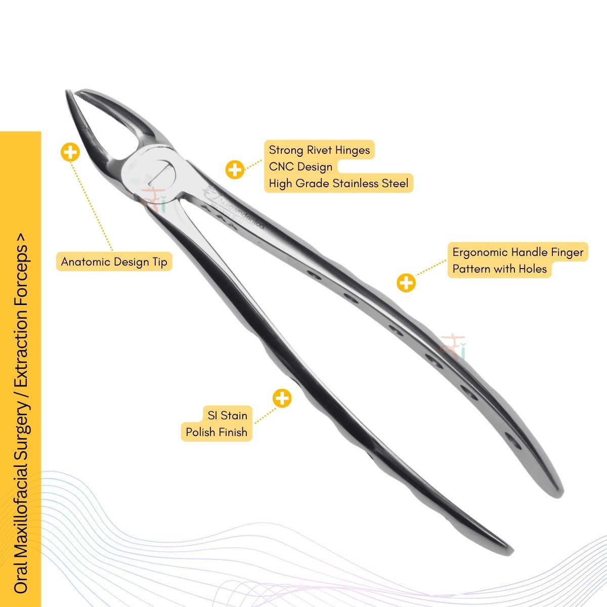Extraction Tooth Forceps Kit - Premium SI-Stain Polish Finish Surface SI-Ergonomical Holes Handle OR SI-Anatomical Cuts Handle