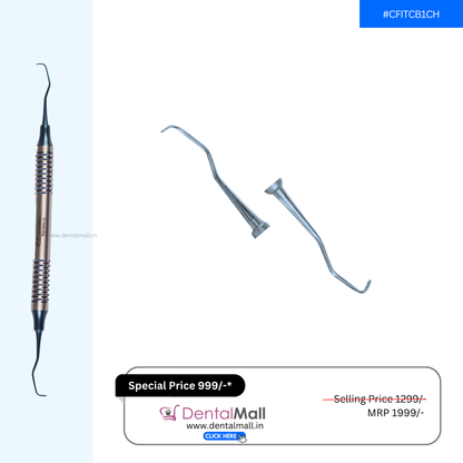 Gracey Curette Kit - Set of 7 (Blue TiN Coated Tips & SI-DALILA Cut Hollow Handle Pattern) #GCBK7CH