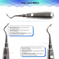 Root Elevators Kit with Crossbar Set of 9 Pcs (Non-Magnetic Handle) #RECBK9