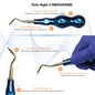 ROOT ELEVATORS PREMIUM ANATOMICAL HANDLE  SET OF 7 Pcs. #REPAHK7B2 Anatomic BLUE DLC Handle | Gold TiN Coated Tip | CNC Non-Breakable Design Joint