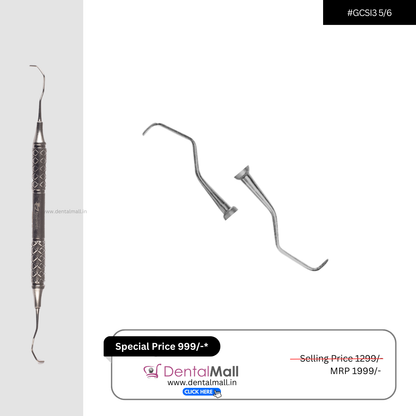 Gracey Curette Set Of 7 Pcs Ergonomic Premium Sandblasting Handle with Cross Serration Handle Pattern #GCSK7HH