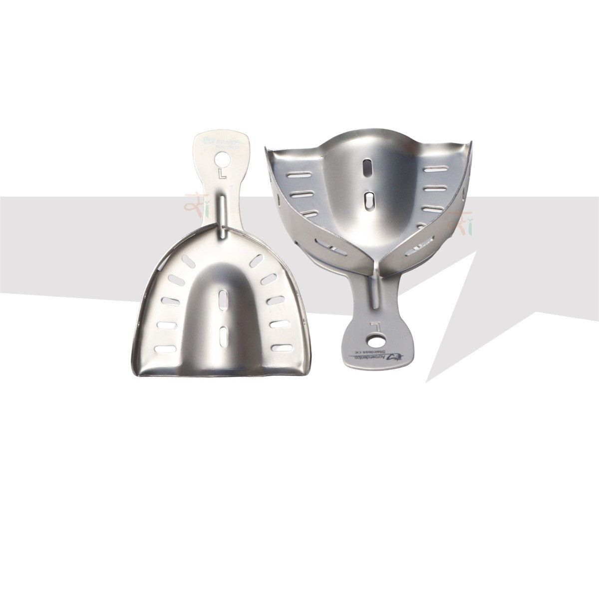 Premium Deep Impression Trays – Dentulous Perforated Satin Finish Surface Set (6 Pcs)  Model: DITDPK6P